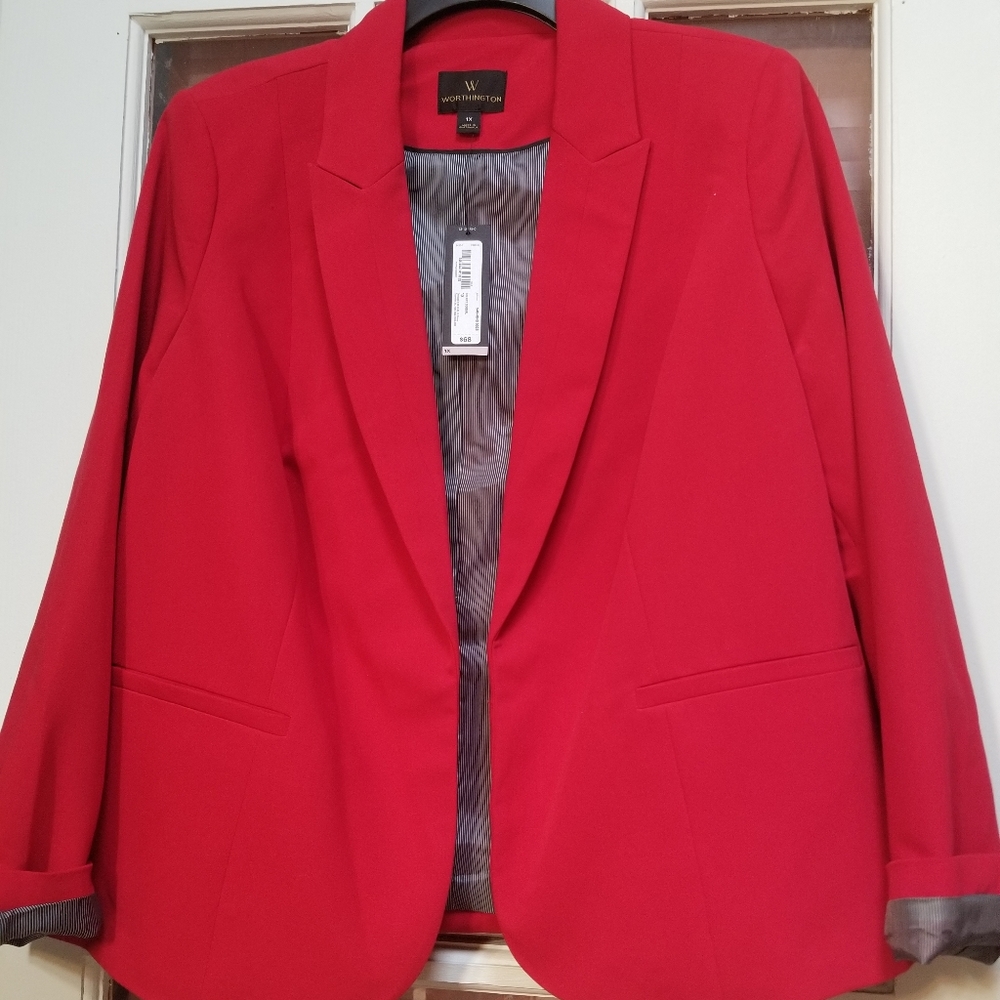 Women's red blazer